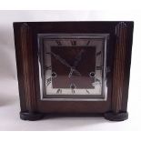 An oak 1930's mantel clock
