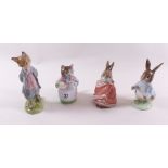 Four Beatrix Potter figures
