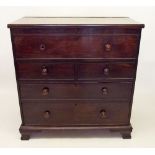 A Victorian mahogany Scotch chest of drawers with rise top over two short and two long drawers