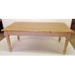 A farmhouse style pine dining table 6ft x 3ft