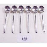 A set of six silver coffee spoons, Sheffield 1926
