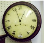 A 19th century wall clock with  single fusee movement
