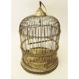 A Victorian style brass bird cage