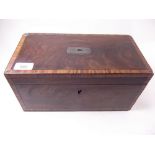 A Georgian mahogany tea caddy 31 x 16 x 15cm, lacking interior