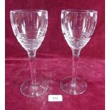 A pair of 'Jasper Conran' Stuart cut glass crystal large wine glasses