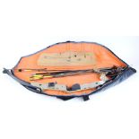 Barnett compound bow with weights and accessories, six arrows and carrying case