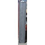 Three gun security cabinet with double locks and two sets of keys, 52 x 8 x 8,1/2 ins