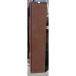 Four gun security cabinet with two locks and keys, in brown paintwork, 53 x 11,1/2 x 8 ins
