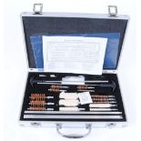 Aluminium case containing new shotgun and rifle cleaning kit