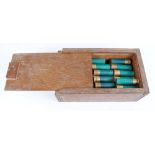 50 x 8 bore Remington (reloads) plastic cased, 2,1/4 oz, 1 and 3 shot cartridges