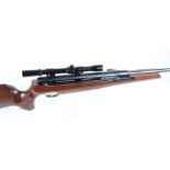 .22 Air Arms, side lever air rifle with Monte Carlo stock and 4 x 20 Nikko Stirling Mountie scope (