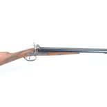 12 bore Pedersoli, percussion double sporting gun, 28 ins barrels, (no ramrod), 13,1/2 ins