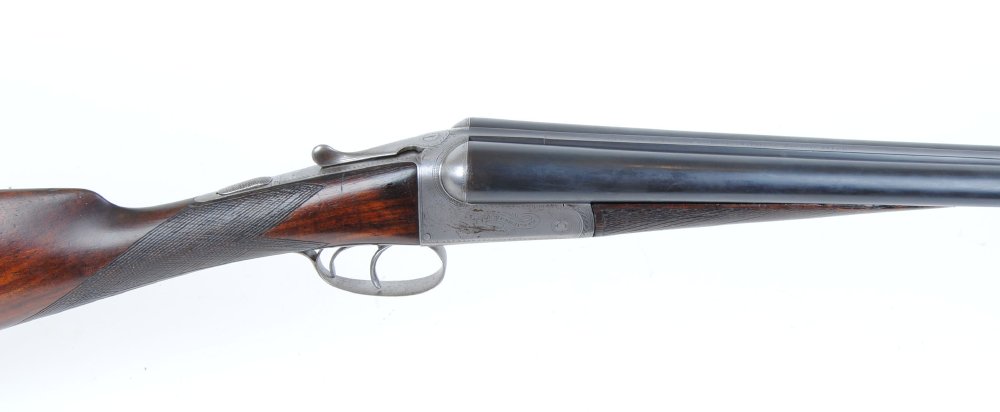 12 bore boxlock non ejector by T W Murray & Co. 24 ins barrels, border engraved action, 14,1/2 ins