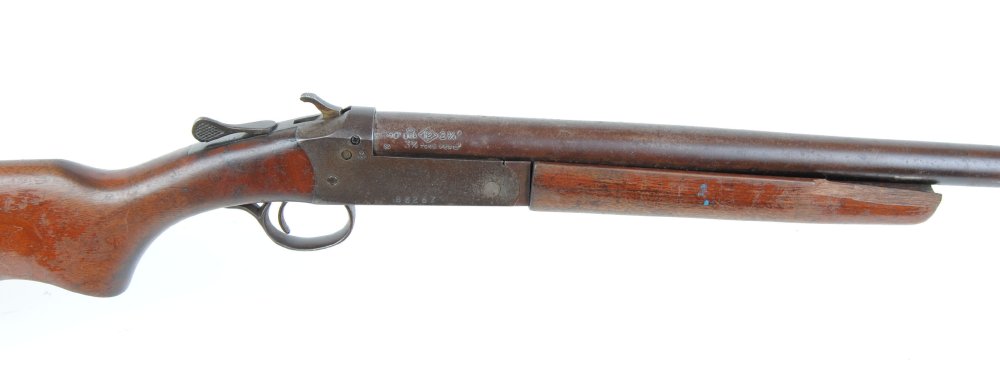 12 bore semi hammer Cooey Model 84, 30 ins 3/4 choke barrel, 2,3/4 ins chamber, 14 ins semi pistol