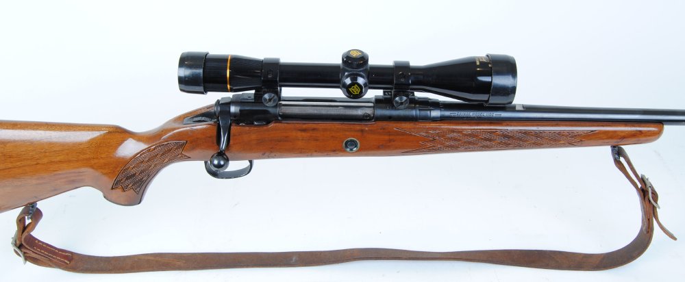 .270 (win) Savage, bolt action, 5 shot, leather sling with 6 x 40 Nikko scope, no.119481 The