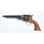 .36 Italian Spiller & Burr Black Powder percussion six shot single action revolver, 7 ins