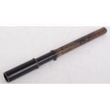 WW II brass spotting scope stamped Telescope Sighting No.22C Mk II REL Canada 6493-C with broad