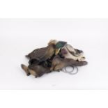 Assorted wildfowling decoys including nine auto inflating rubber Mallard ducks and a large plastic