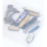 Selection of vintage advertising pen knives (10), including, British Leyland, Empire State Building,