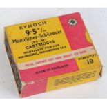 10 x 9.5 x 57 Kynoch cartridges in original box. This Lot requires a Section 1 Licence