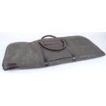 Canvas and leather take down shotgun case