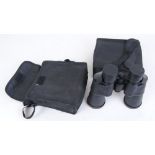 Two pairs 10 x 50 Field 5.7 binoculars in nylon cases