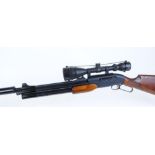 .22 Shinsung Career II 707, lever action with silencer, spare magazines, 3-9 x 50 MIL Hawke scope,