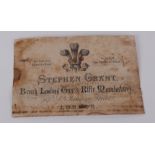 Original Stephen Grant trade label