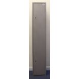 Steel five gun security cabinet with locking top box, 1500 x 280 x 250mm