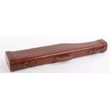 Leather leg o mutton gun case for up to 28,1/2 ins barrels