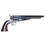 .44 Italian Black Powder percussion six shot single action revolver, brass trigger guard, wood