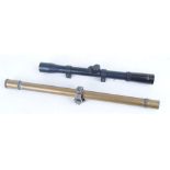 Early brass scope and 4 x 20 Bisley scope