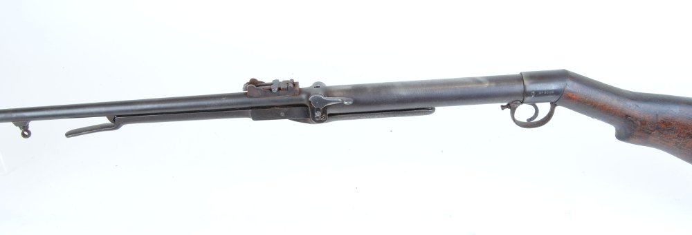 .177 Lincon Jeffries H Pattern military style under lever air rifle with blade fore and ramp rear