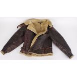 WW II Irvin leather flying jacket, c.1940 Shows size in collar "40R"