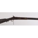 .750 Percussion musket, 37,1/2 ins full stocked steel barrel, ramrod, steel lock, brass banding,