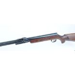 .22 German, Model 322, under lever air rifle, Monte Carlo stock with cheek piece, steel butt plate