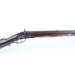 .400 Percussion (former flintlock) Plains rifle with heavy 34 ins octagonal half stocked sighted