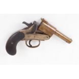 .22 Webley & Scott, cattle killer, all brass barrel and action inscribed The Speary Humane Cattle