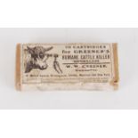 A box (19 x .310) of vintage and collectable Greeners Humane Cattle Killer cartridges The