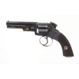 .36 Percussion double action revolver by Jas Harper, 4 ins octagonal barrel inscribed Jas Harper