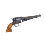 .44 Remington New Model Army, percussion six shot revolver, 7,1/2 ins octagonal barrel stamped