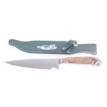 Hunters knife with 8 ins blade and staghorn handle