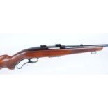 .308 Winchester Model 88, lever action, five shot magazine, blade and leaf sights, scope blocks,