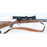 .270 Parker Hale Super Safari, bolt action, five shot, open sights, leather sight protector, 1 ins