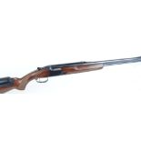 9.3 x 74R x 12 bore Browning B25 Drilling, over and under, ejector, 25,1/2 ins barrel, blade and