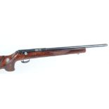 .22 Anschutz Model Match 64, bolt action rifle, 18 ins barrel, threaded for moderator, sling