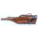 Leather leg o mutton gun case for 30 ins barrels