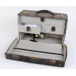 Fishermans attache case with four compartments, Shimano 4000, spinning reel, spoons, toby's and