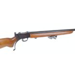 .22 BSA Martini action, heavy barrel target rifle with tunnel forsight (spare elements), hand