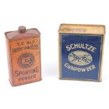 EC, No.3 Sporting and Schultz powder tins